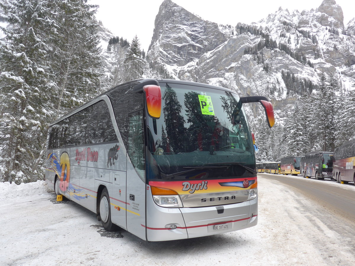 (177'837) - Dysli, Bern - Nr. 22/BE 107'820 - Setra am 7. Januar 2017 in Adelboden, Unter dem Birg