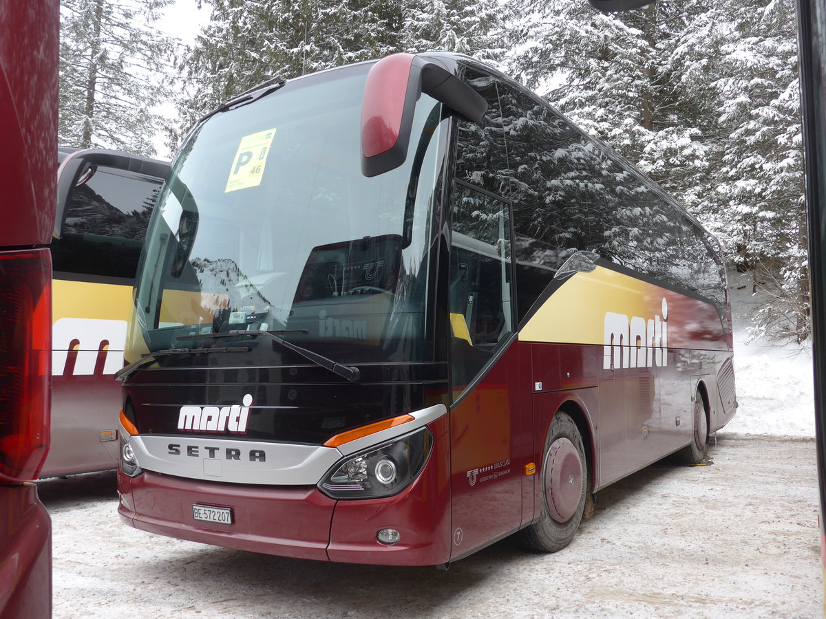 (177'864) - Marti, Kallnach - Nr. 7/BE 572'207 - Setra am 7. Januar 2017 in Adelboden, Unter dem Birg