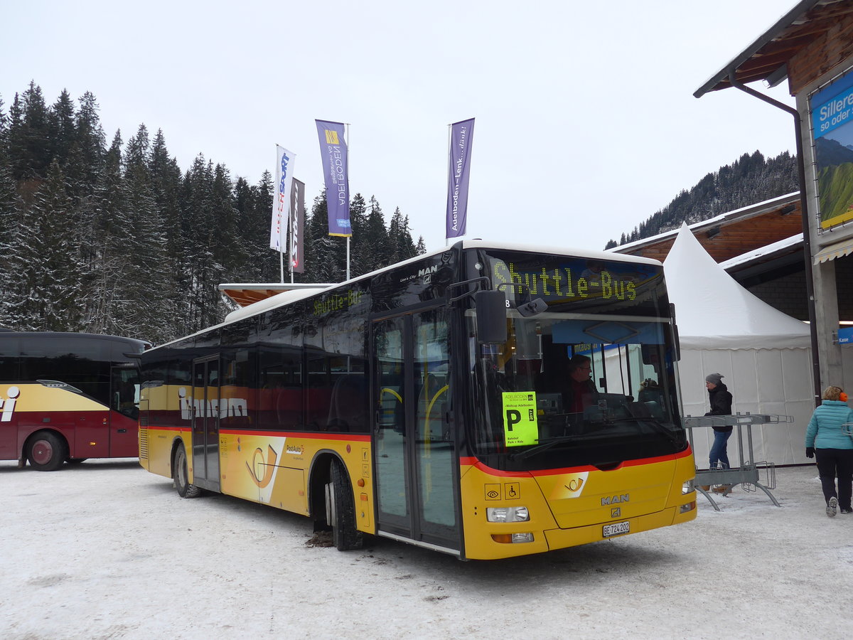 (177'867) - PostAuto Bern - Nr. 202/BE 724'202 - MAN (ex RBS Worblaufen Nr. 202) am 7. Januar 2017 in Adelboden, ASB