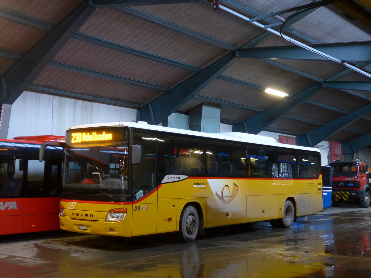 (177'920) - AVG Meiringen - Nr. 73/BE 171'453 - Setra am 7. Januar 2017 im Autobahnhof Adelboden (Einsatz AFA)