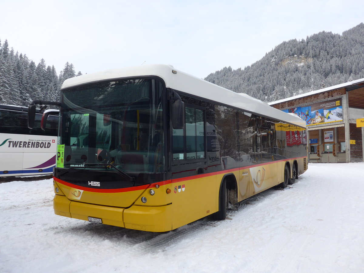 (177'934) - Steiner, Messen - SO 21'149 - Scania/Hess am 8. Januar 2017 in Adelboden, ASB