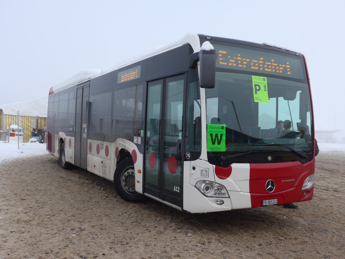 (177'969) - TPF Fribourg (Wieland 76) - Nr. 612/FR 300'241 - Mercedes am 8. Januar 2017 in Adelboden, Weltcup