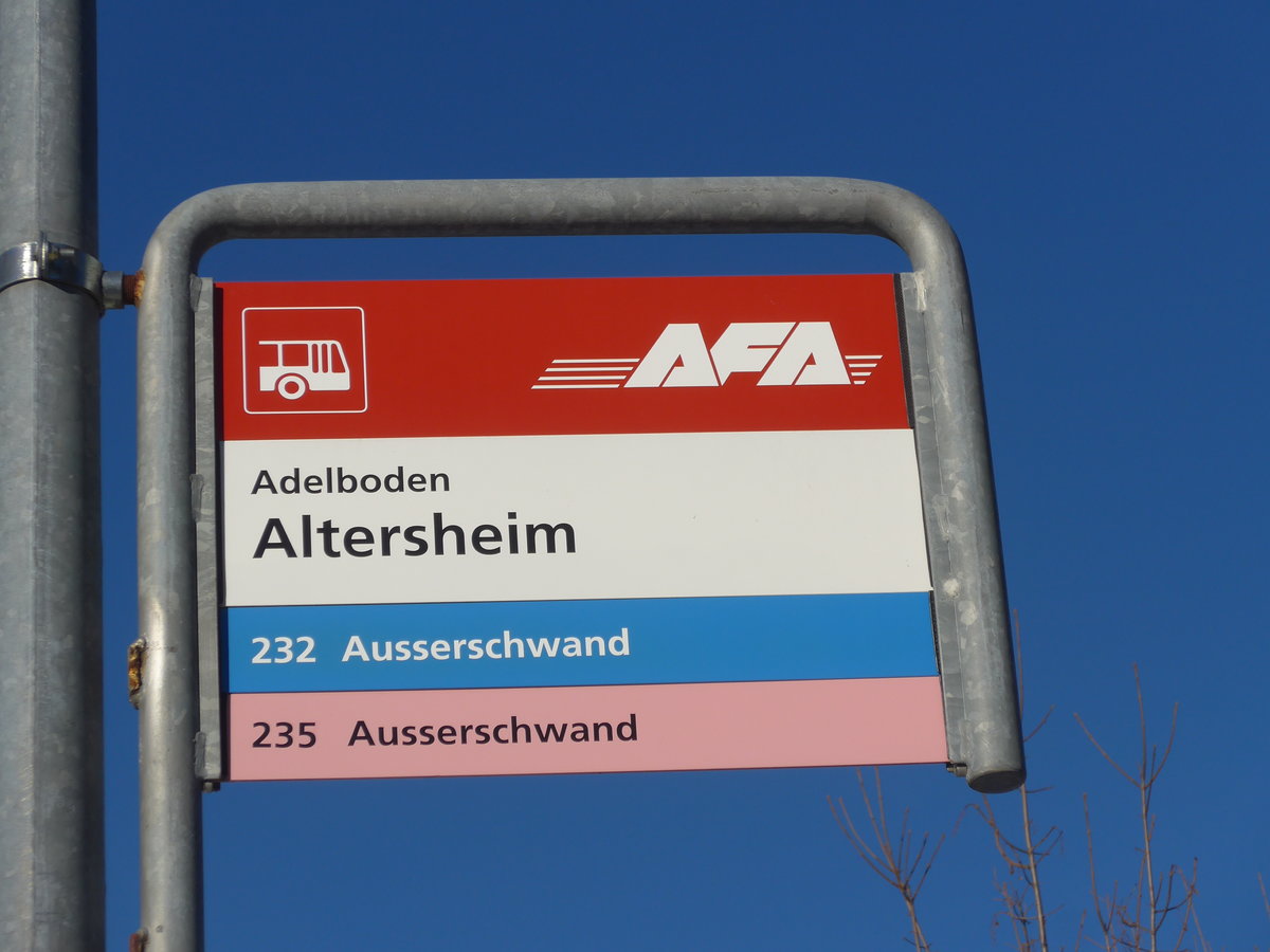 (178'234) - AFA-Haltestelle - Adelboden, Altersheim - am 29. Januar 2017