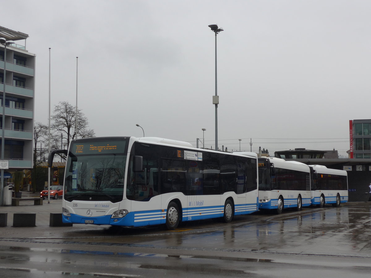 (178'526) - WilMobil, Wil - Nr. 235/SG 348'785 - Mercedes am 17. Februar 2017 beim Bahnhof Wil