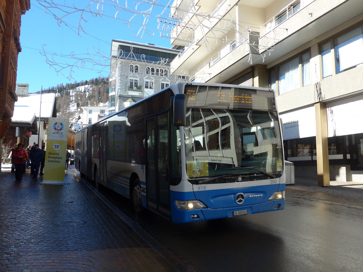 (178'543) - RTB Altsttten - Nr. 360/SG 308'601 - Mercedes (ex BSW Sargans Nr. 360) am 18. Februar 2017 in St. Moritz, Klinik Gut