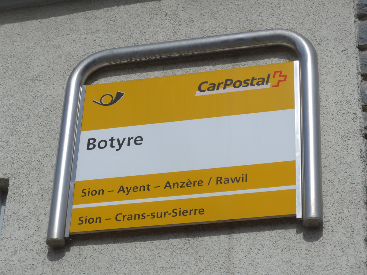 (178'963) - PostAuto-Haltestelle - Botyre - am 12. Mrz 2017