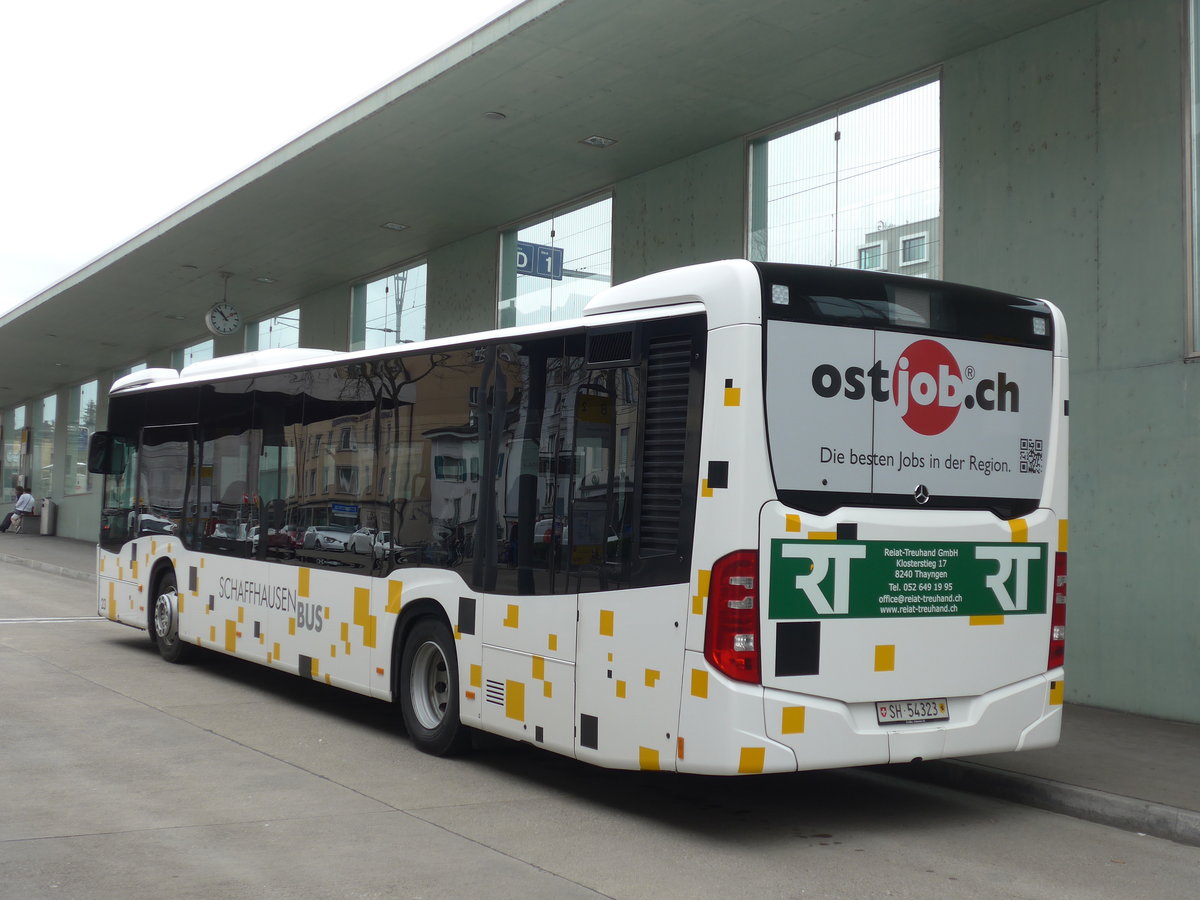 (179'031) - SB Schaffhausen - Nr. 23/SH 54'323 - Mercedes am 20. Mrz 2017 beim Bahnhof Schaffhausen