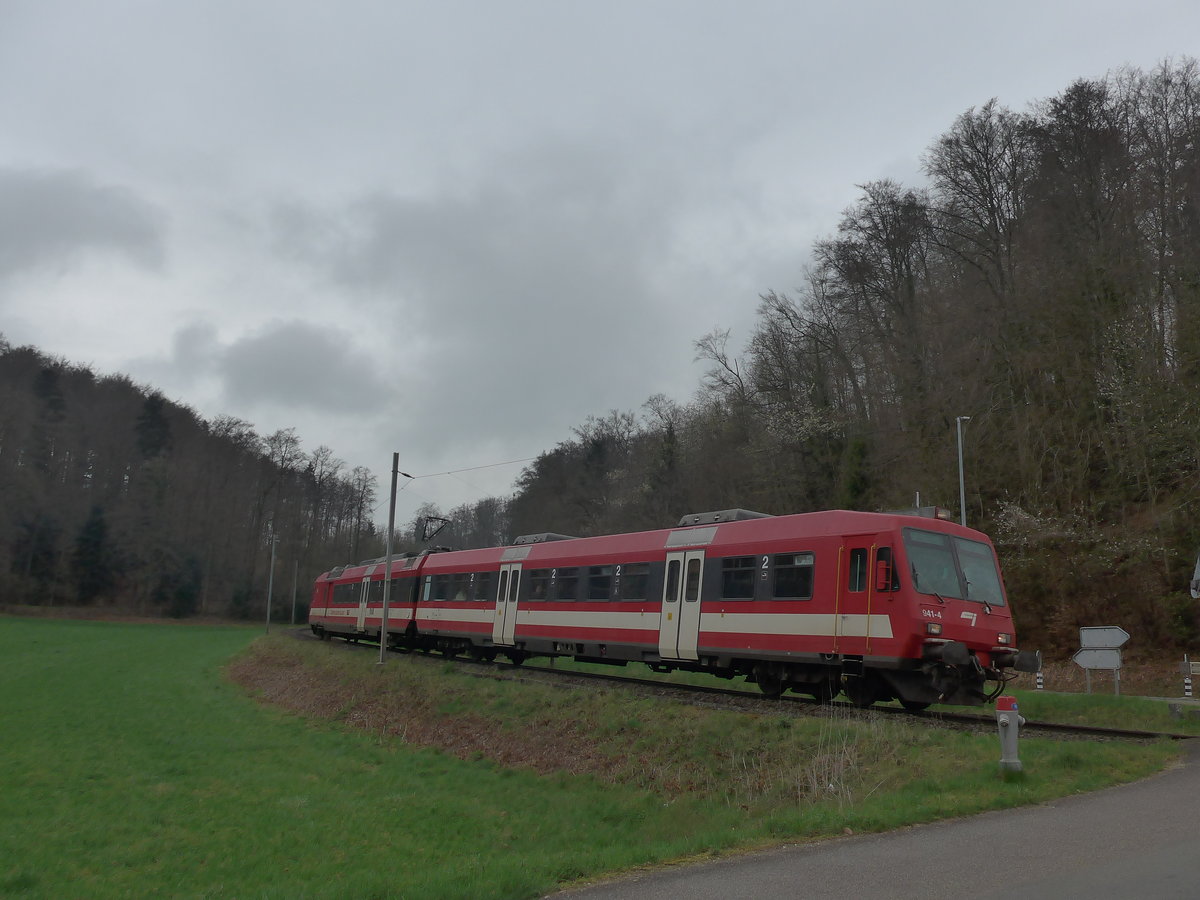 (179'341) - CJ-Pendelzug - Nr. 941-4 - am 2. April 2017 in Vendlincourt