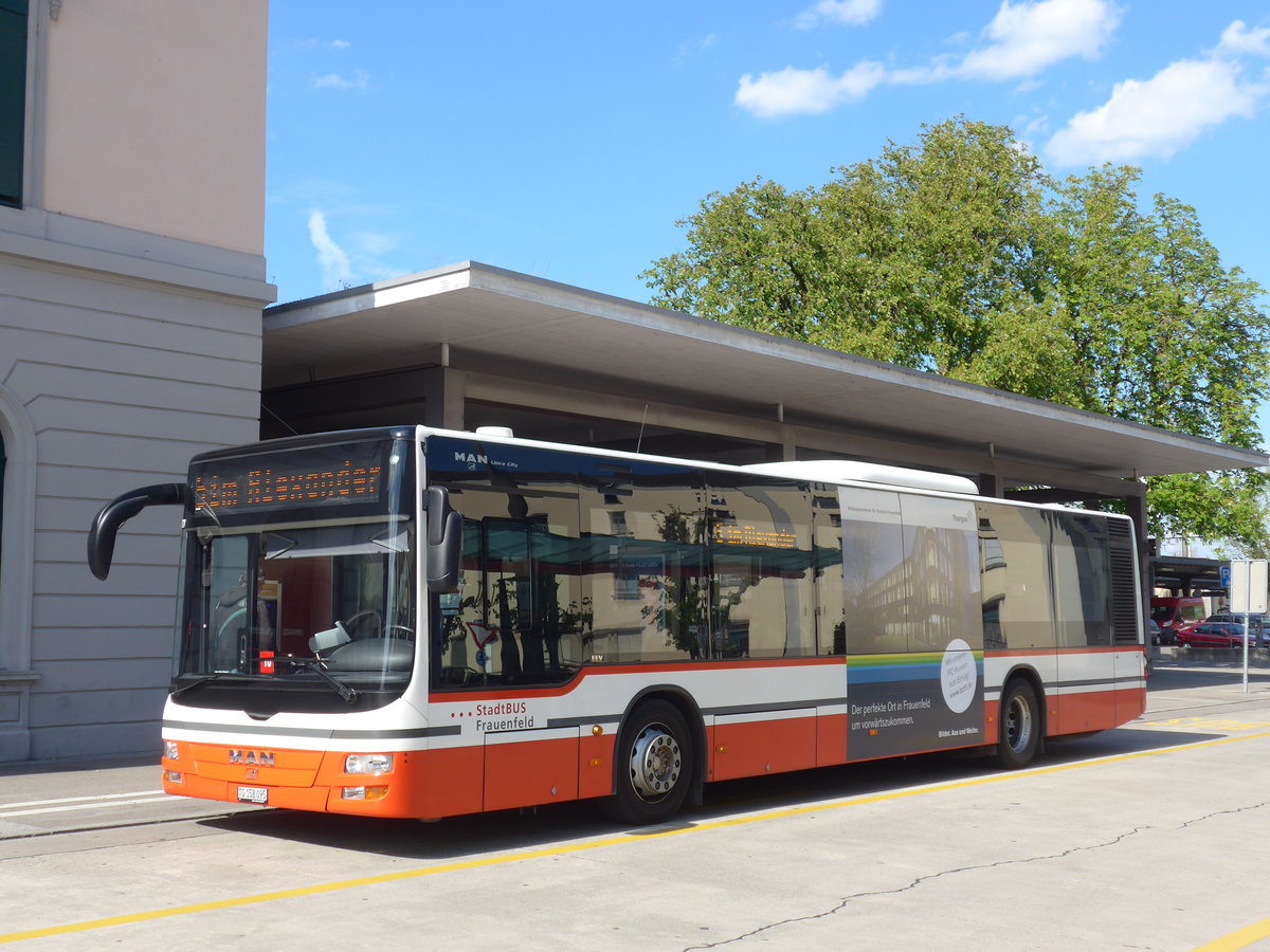 (179'519) - PostAuto Ostschweiz - TG 158'095 - MAN am 10. April 2017 beim Bahnhof Frauenfeld