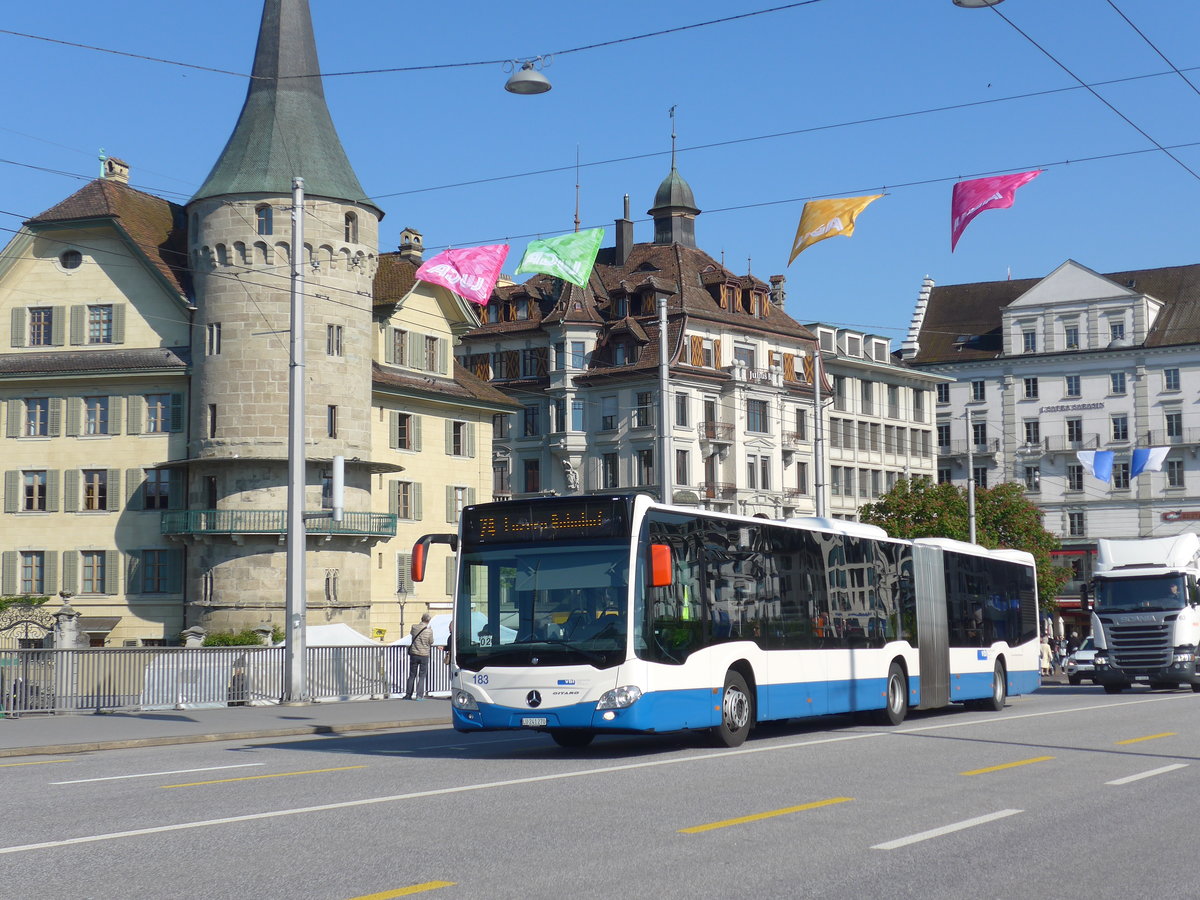 (179'755) - VBL Luzern - Nr. 183/LU 241'270 - Mercedes am 29. April 2017 in Luzern, Bahnhofbrcke