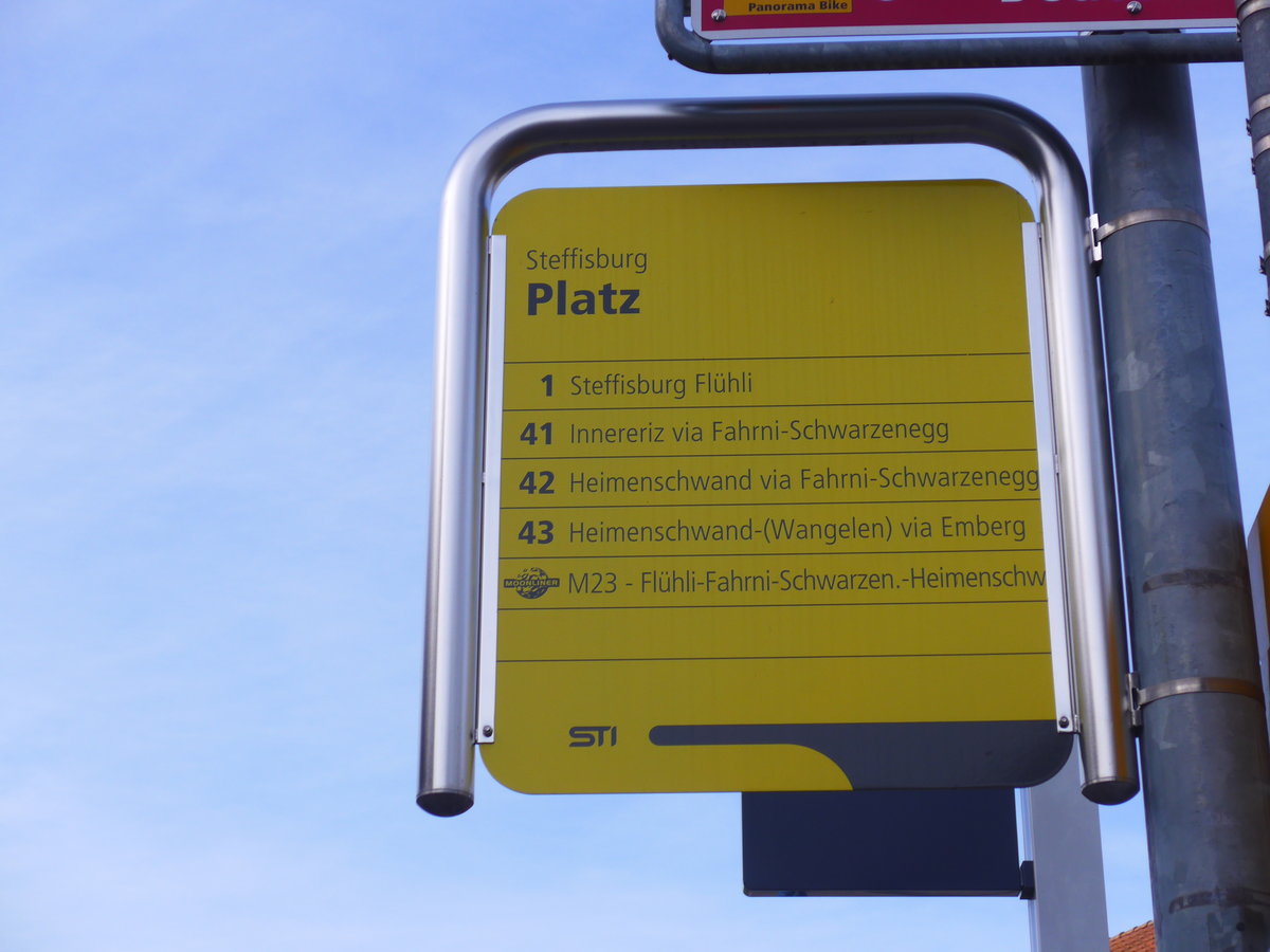 (179'972) - STI-Haltestelle - Steffisburg, Platz - am 30. April 2017