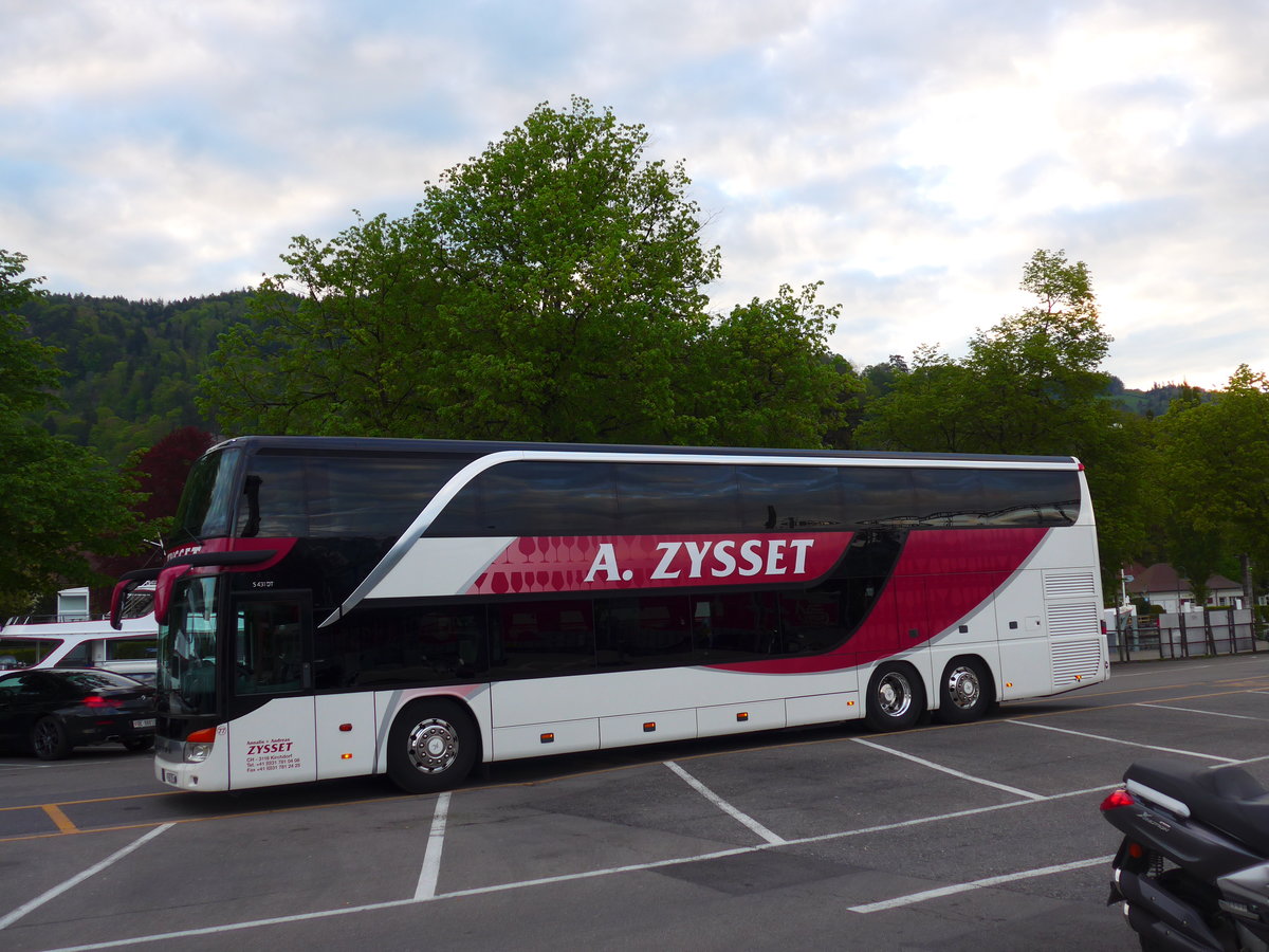 (180'028) - Zysset, Kirchdorf - Nr. 77/BE 77 - Setra am 11. Mai 2017 in Thun, CarTerminal