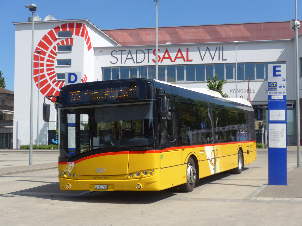 (180'191) - Schmidt, Oberbren - SG 397'505 - Solaris am 21. Mai 2017 beim Bahnhof Wil