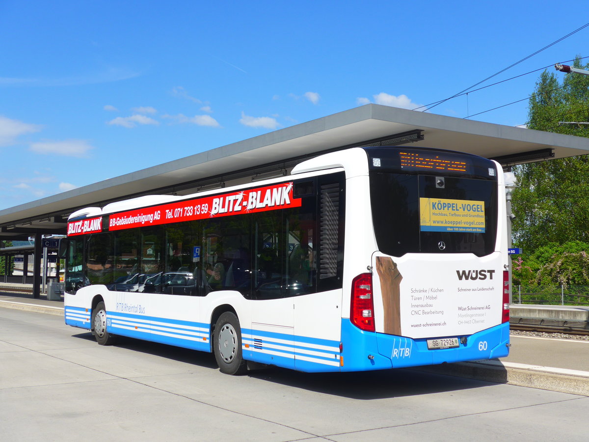 (180'251) - RTB Altsttten - Nr. 60/SG 72'926 - Mercedes am 21. Mai 2017 beim Bahnhof Altsttten