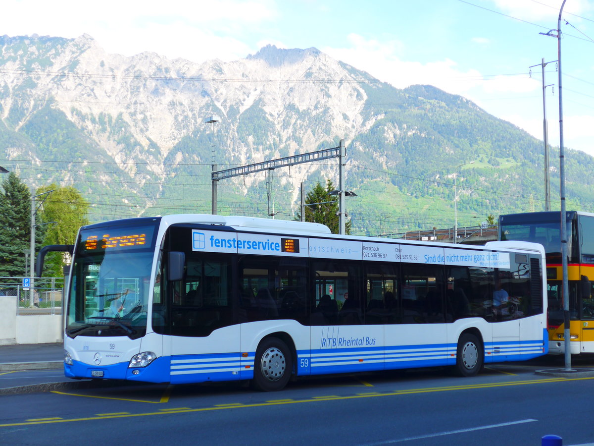 (180'269) - RTB Altsttten - Nr. 59/SG 398'840 - Mercedes am 21. Mai 2017 beim Bahnhof Buchs