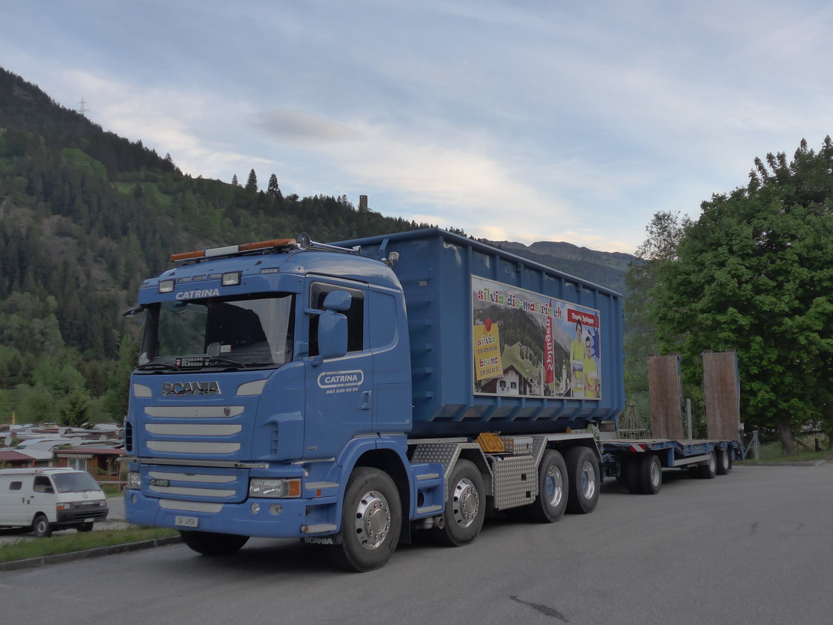 (180'462) - Catrina, Trimmis - GR 4858 - Scania am 23. Mai 2017 in Andeer