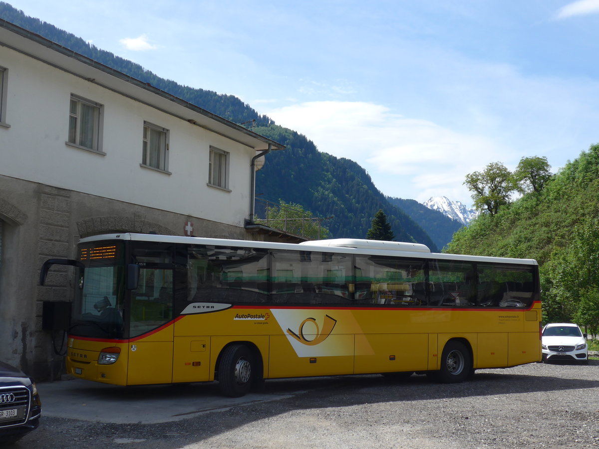 (180'504) - TpM, Mesocco - Nr. 7/GR 108'007 - Setra am 23. Mai 2017 in Mesocco, Stazione