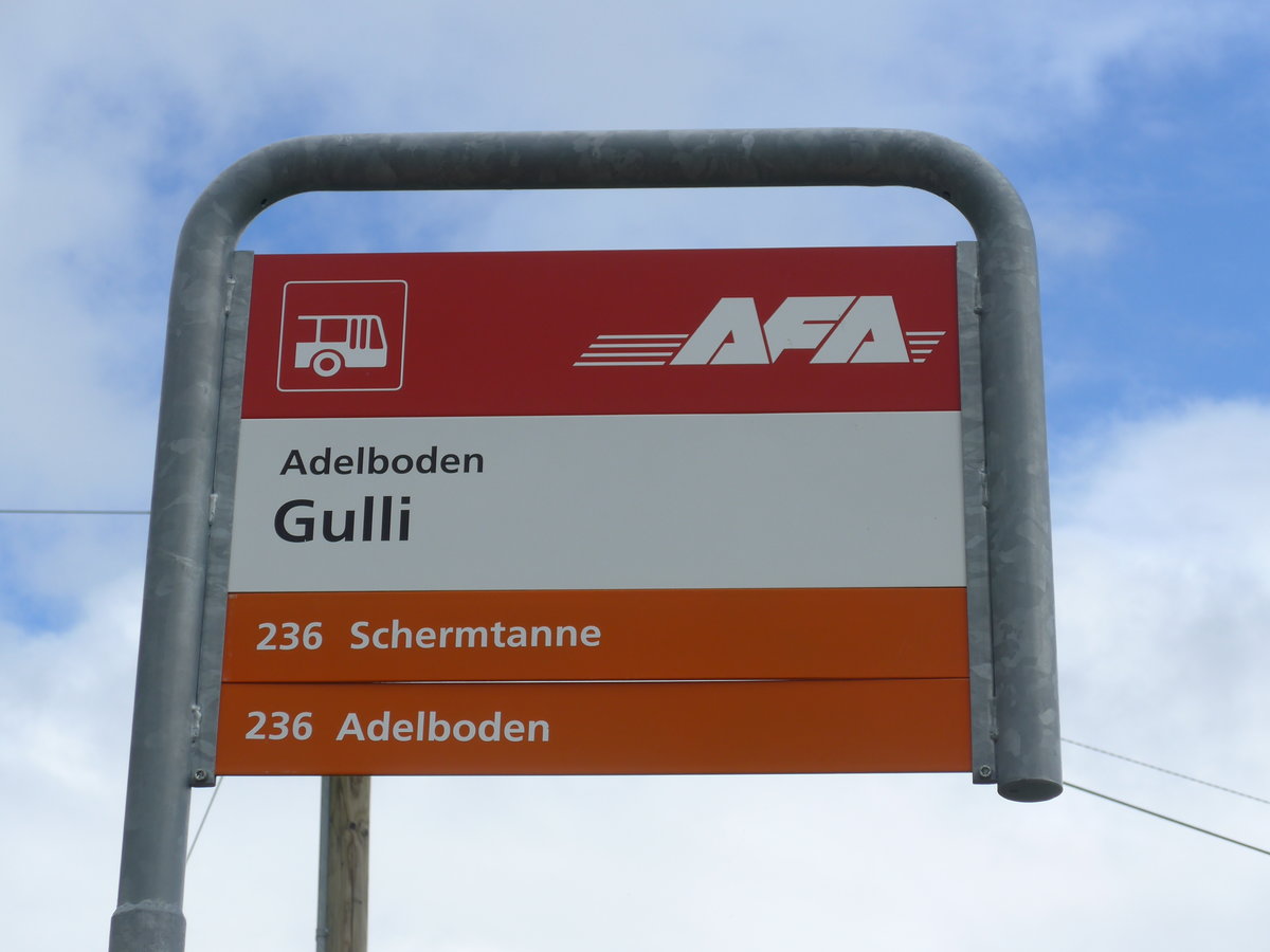 (180'964) - AFA-Haltestelle - Adelboden, Gulli - am 4. Juni 2017