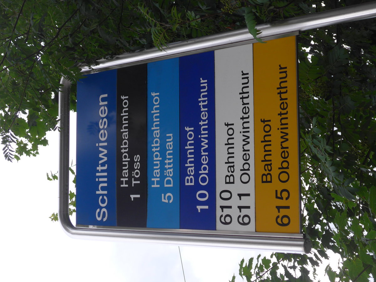 (181'138) - SW/PostAuto-Haltestelle - Winterthur, Schiltwiesen - am 15. Juni 2017