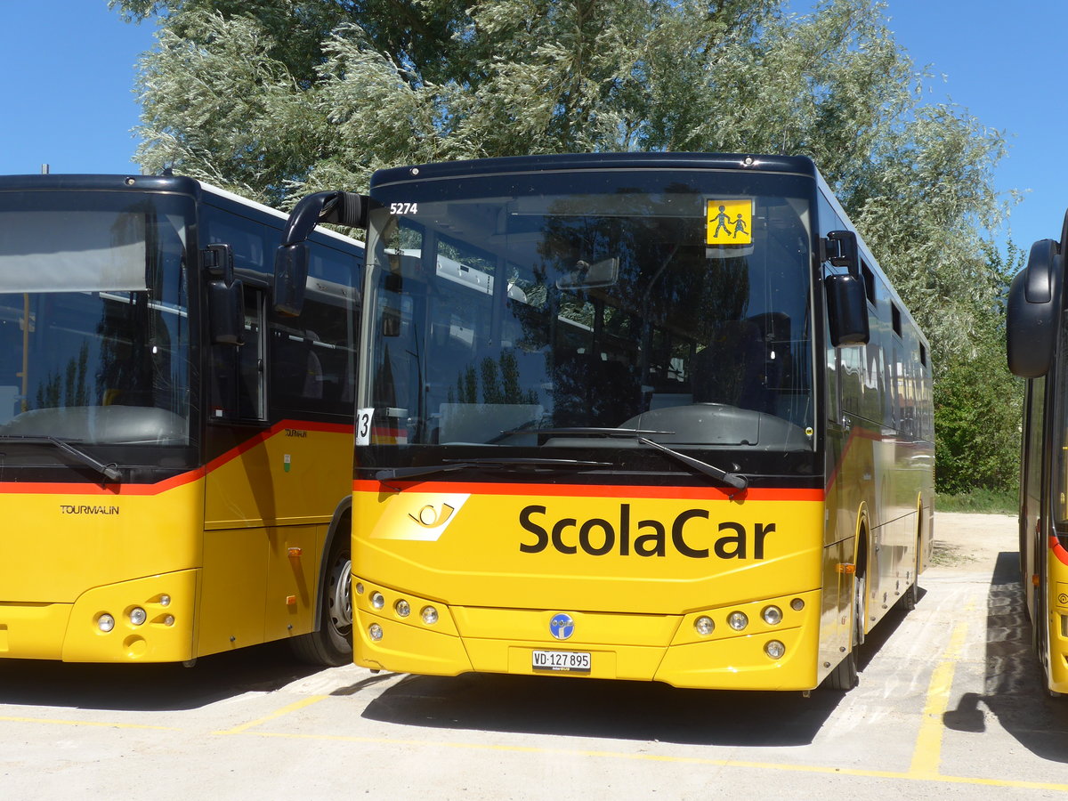 (181'185) - CarPostal Ouest - VD 127'895 - Temsa (ex ARCC Aubonne) am 18. Juni 2017 in Yverdon, Garage