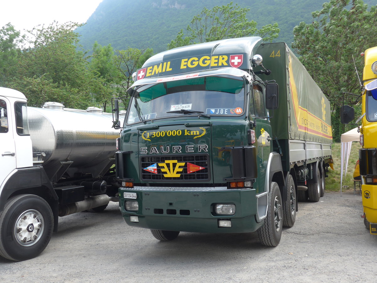 (181'279) - Egger, Hrkingen - Nr. 44/SO 114'044 - Saurer am 24. Juni 2017 in Aigle, Saurertreffen
