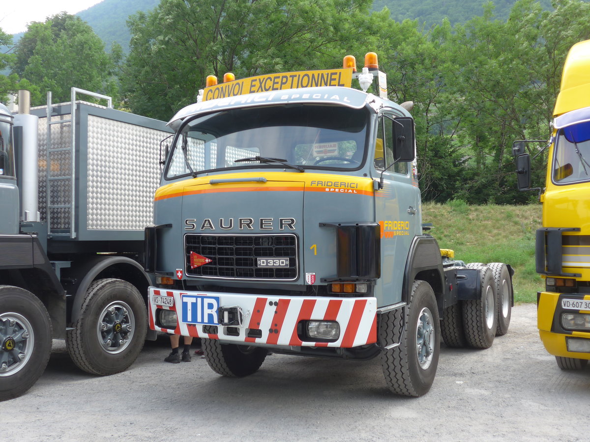 (181'284) - Friderici, Tolochenaz - Nr. 1/VS 74'248 - Saurer am 24. Juni 2017 in Aigle, Saurertreffen