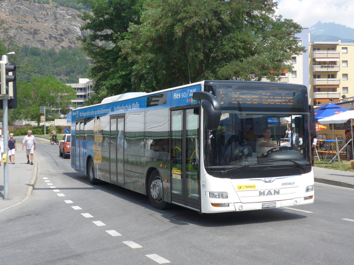 (181'340) - PostAuto Wallis - VS 449'117 - MAN am 24. Juni 2017 in Glis, Jodlerdorf