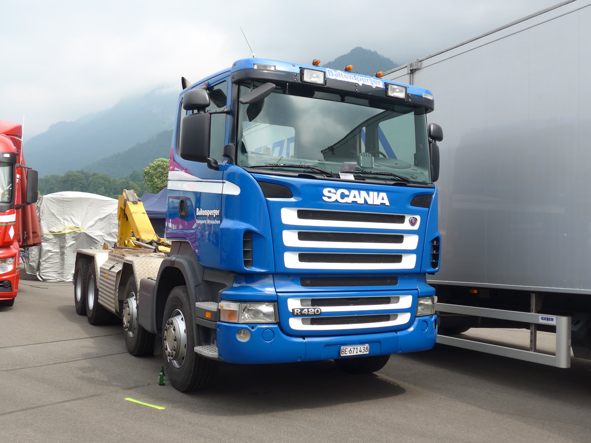 (181'377) - Baltensperger, Wyssachen - Nr. 1/BE 671'438 - Scania am 24. Juni 2017 in Interlaken, Flugplatz
