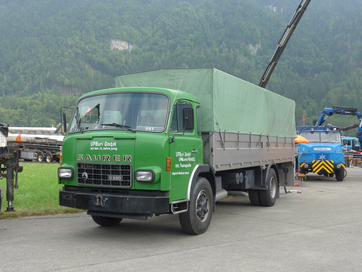 (181'401) - UPBuri GmbH - Saurer am 24. Juni 2017 in Interlaken, Flugplatz