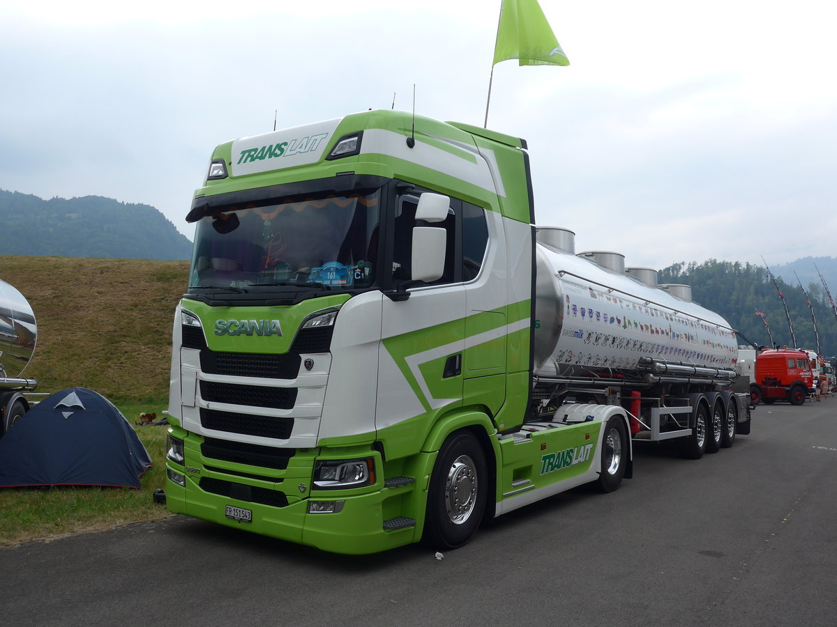 (181'439) - Translait - FR 151'543 - Scania am 24. Juni 2017 in Interlaken, Flugplatz