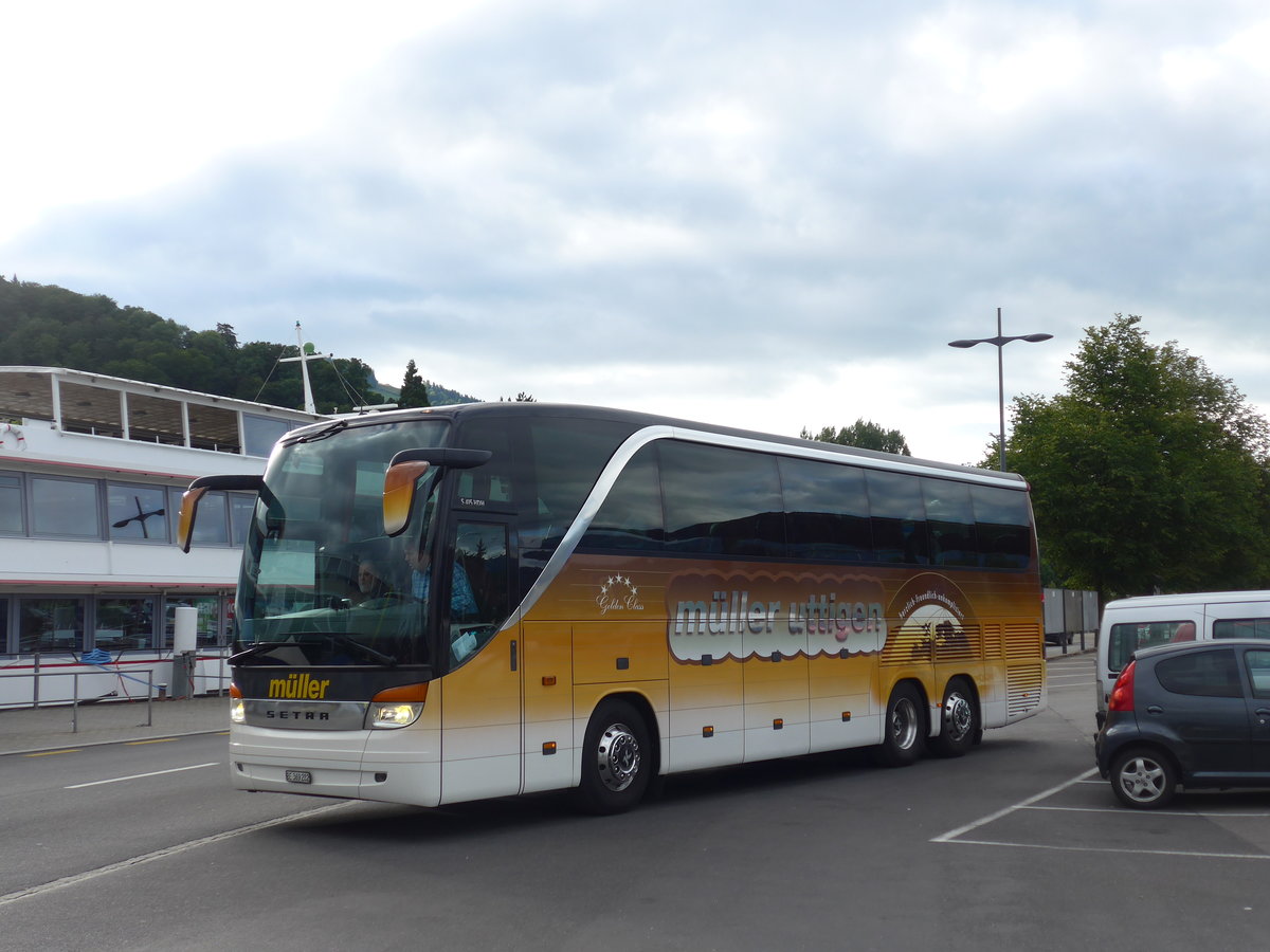 (181'606) - Mller, Uttigen - BE 369'282 - Setra am 1. Juli 2017 beim Bahnhof Thun