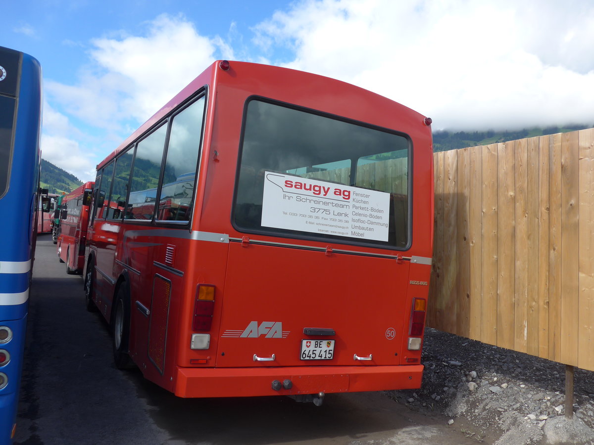 (181'628) - AFA Adelboden - Nr. 50/BE 645'415 - Vetter (ex AVG Grindelwald Nr. 21) am 1. Juli 2017 in Frutigen, Garage