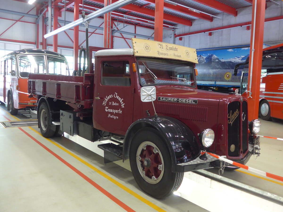 (181'669) - Zumkehr, Frutigen - Saurer am 1. Juli 2017 in Frutigen, Garage AFA