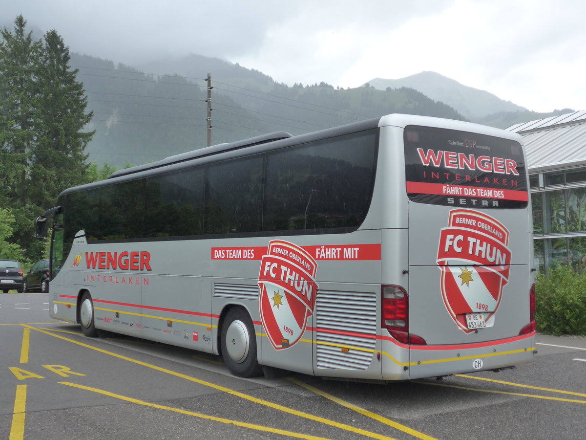 (181'720) - Wenger, Interlaken - Nr. 1/BE 483'461 - Setra am 1. Juli 2017 in Frutigen, Tropenhaus