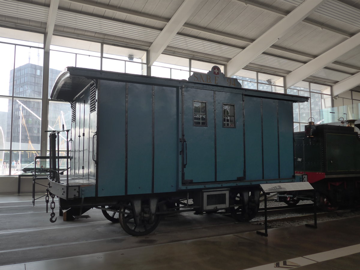 (181'772) - SNBF-Gterwagen - Nr. 94 - am 8. Juli 2017 in Luzern, Verkehrshaus
