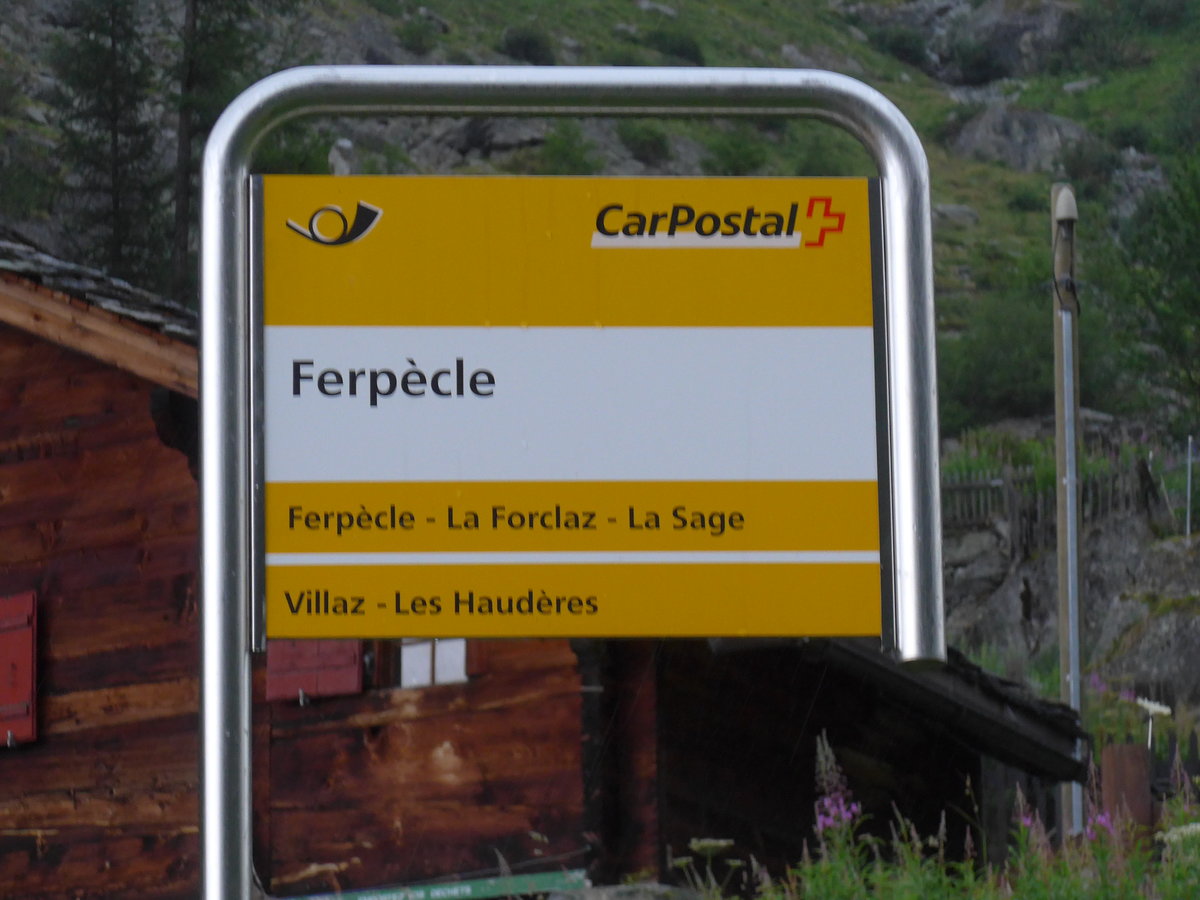 (181'828) - PostAuto-Haltestelle - Ferpcle - am 9. Juli 2017