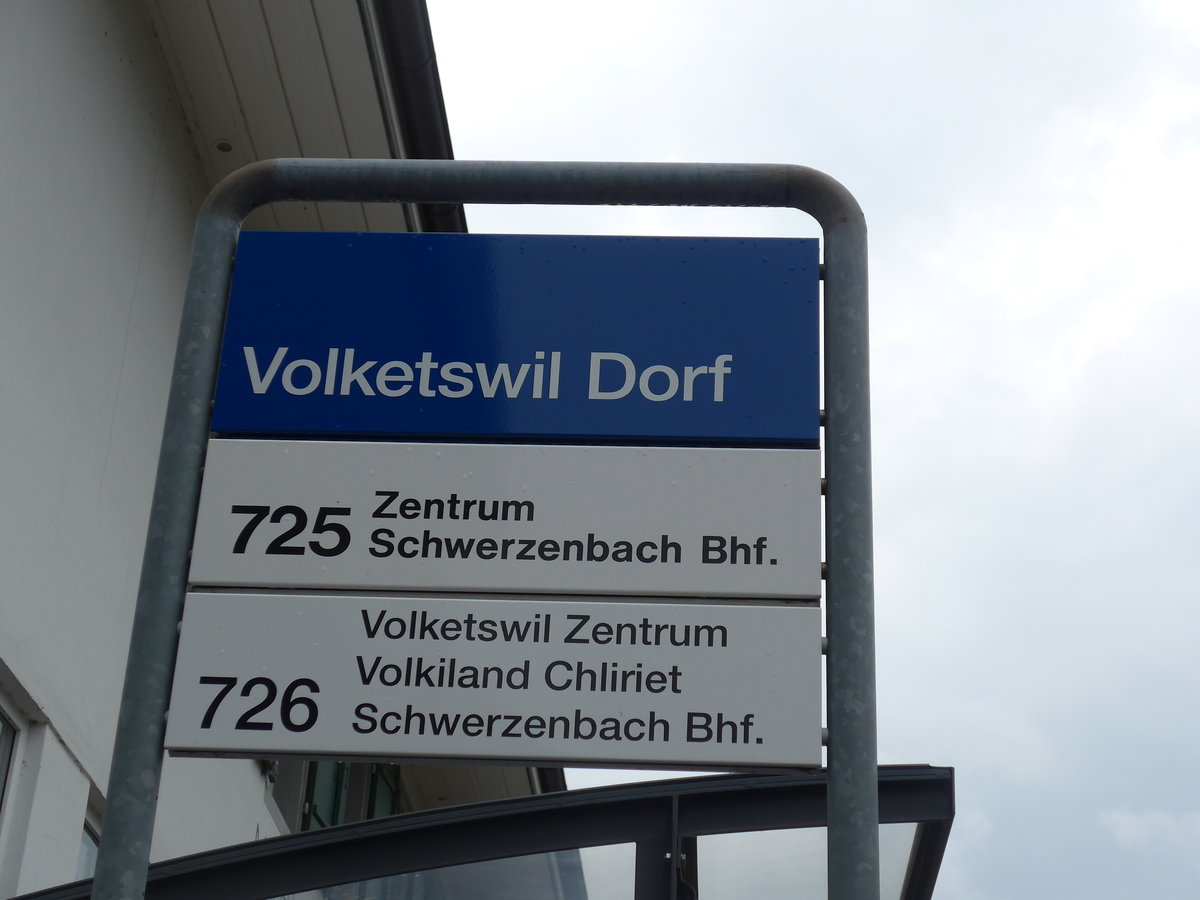 (181'918) - VBG-Haltestelle - Volketswil, Dorf - am 10. Juli 2017
