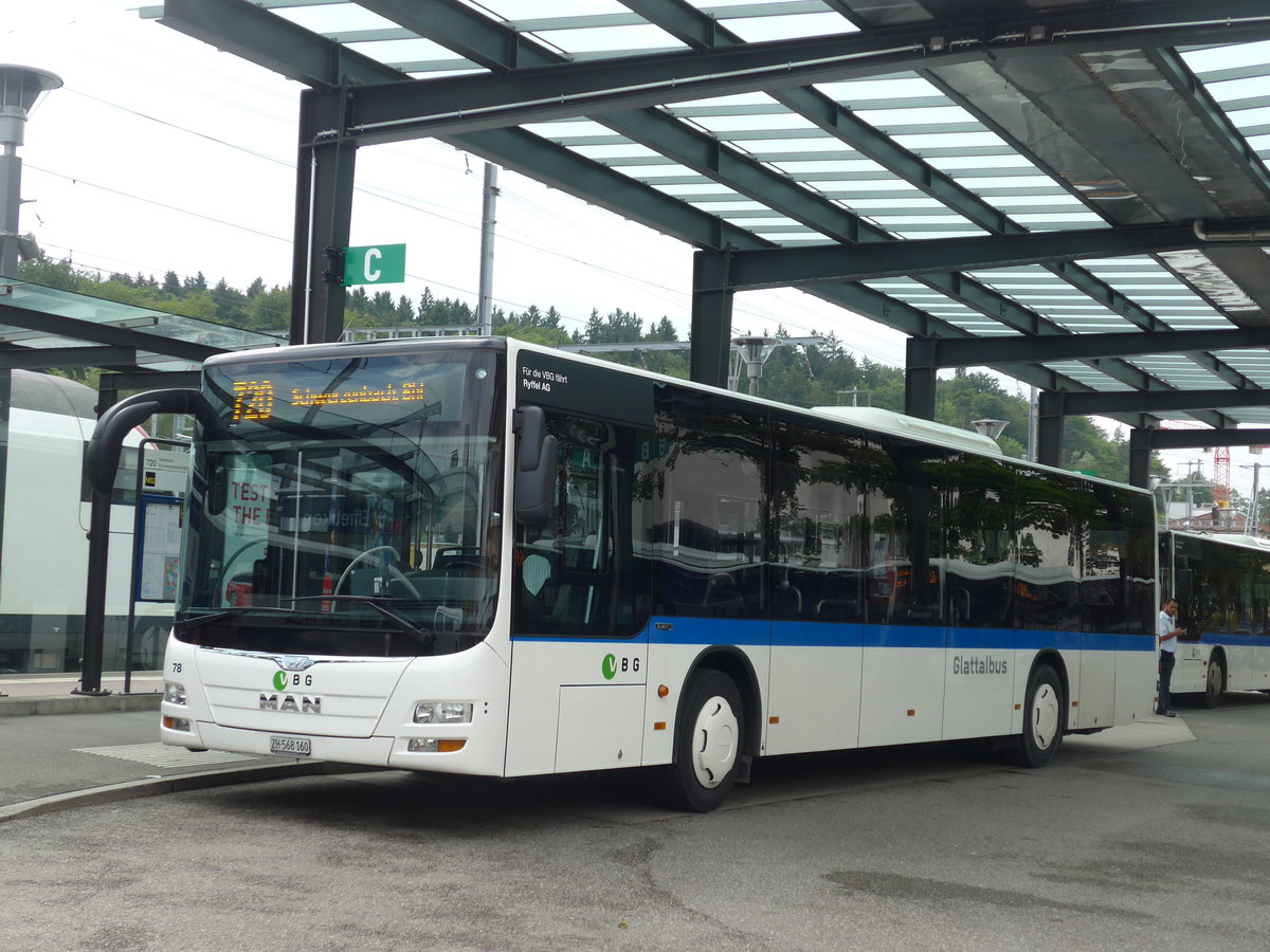 (181'943) - Ryffel, Volketswil - Nr. 78/ZH 568'160 - MAN am 10. Juli 2017 beim Bahnhof Effretikon