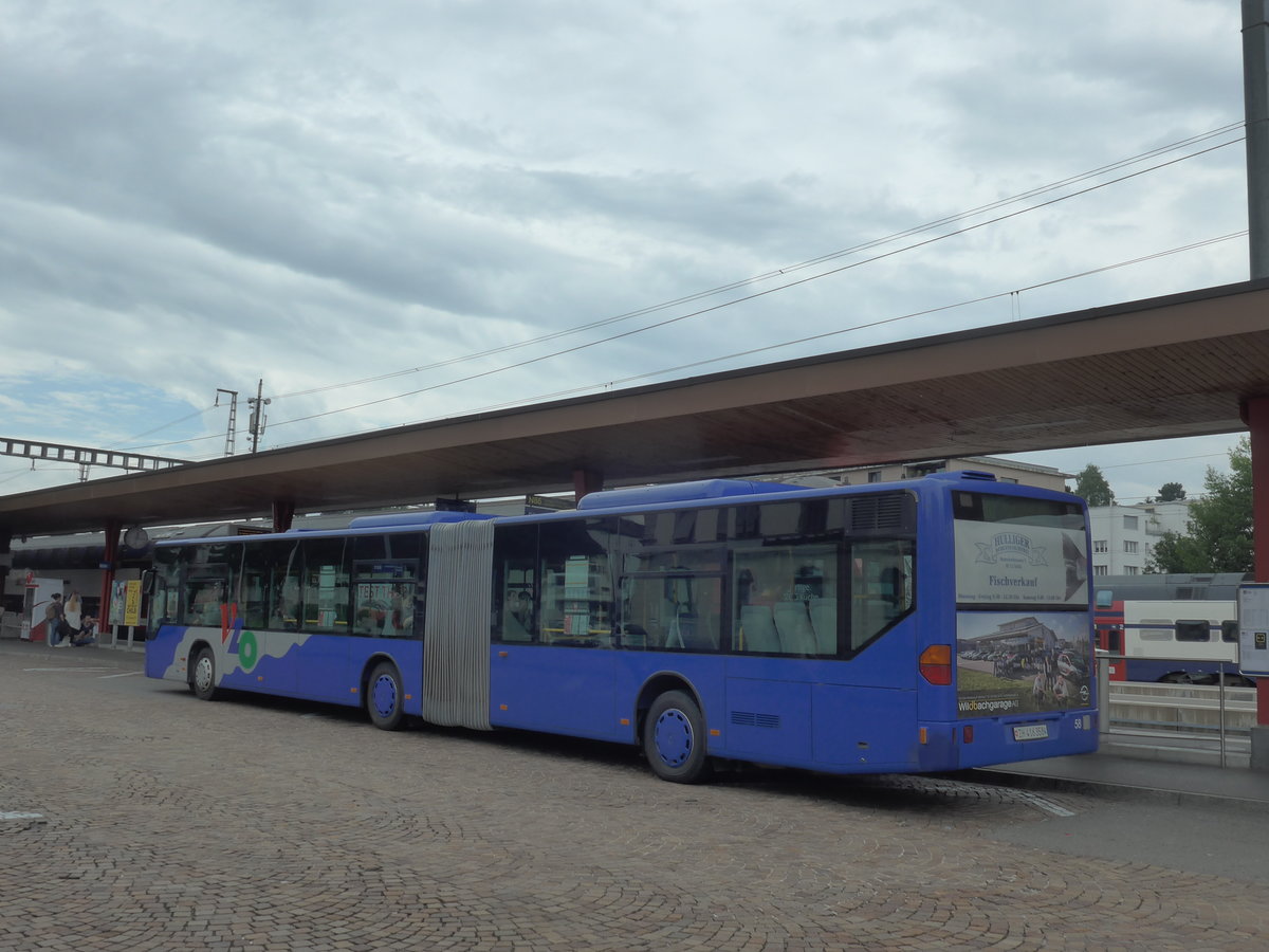 (181'952) - VZO Grningen - Nr. 58/ZH 416'358 - Mercedes am 10. Juli 2017 beim Bahnhof Wetzikon