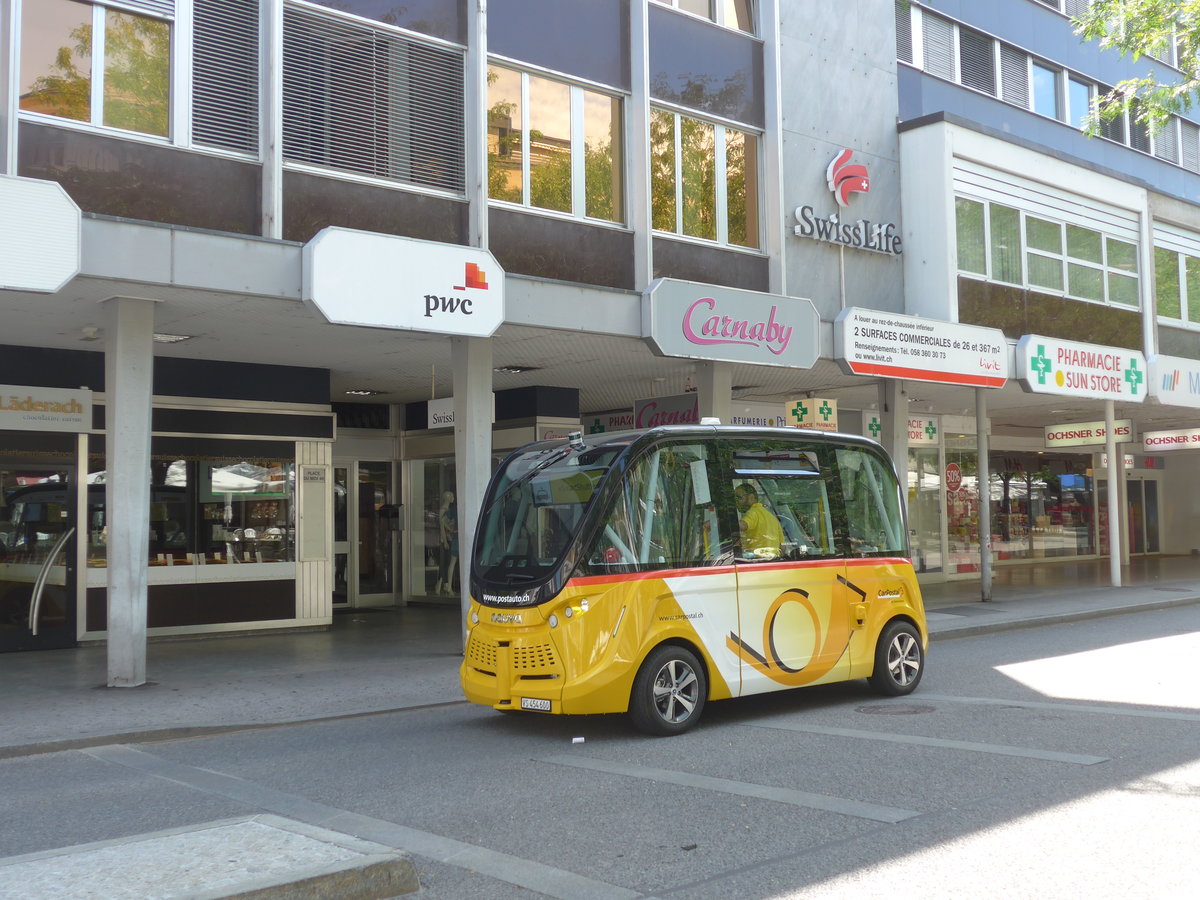 (182'219) - PostAuto Wallis - VS 454'600 - Navya am 23. Juli 2017 in Sion, Place du Midi