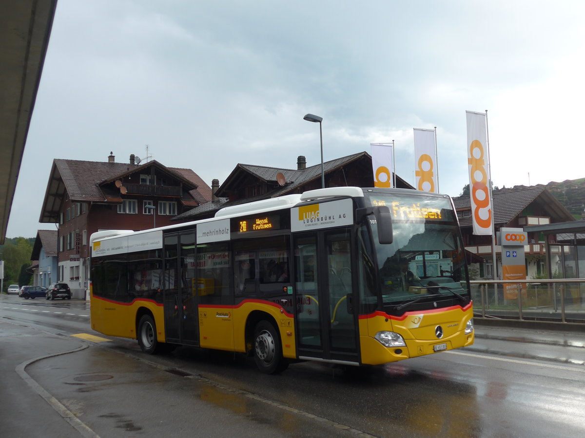 (182'414) - PostAuto Bern - BE 653'383 - Mercedes am 31. Juli 2017 beim Bahnhof Reichenbach