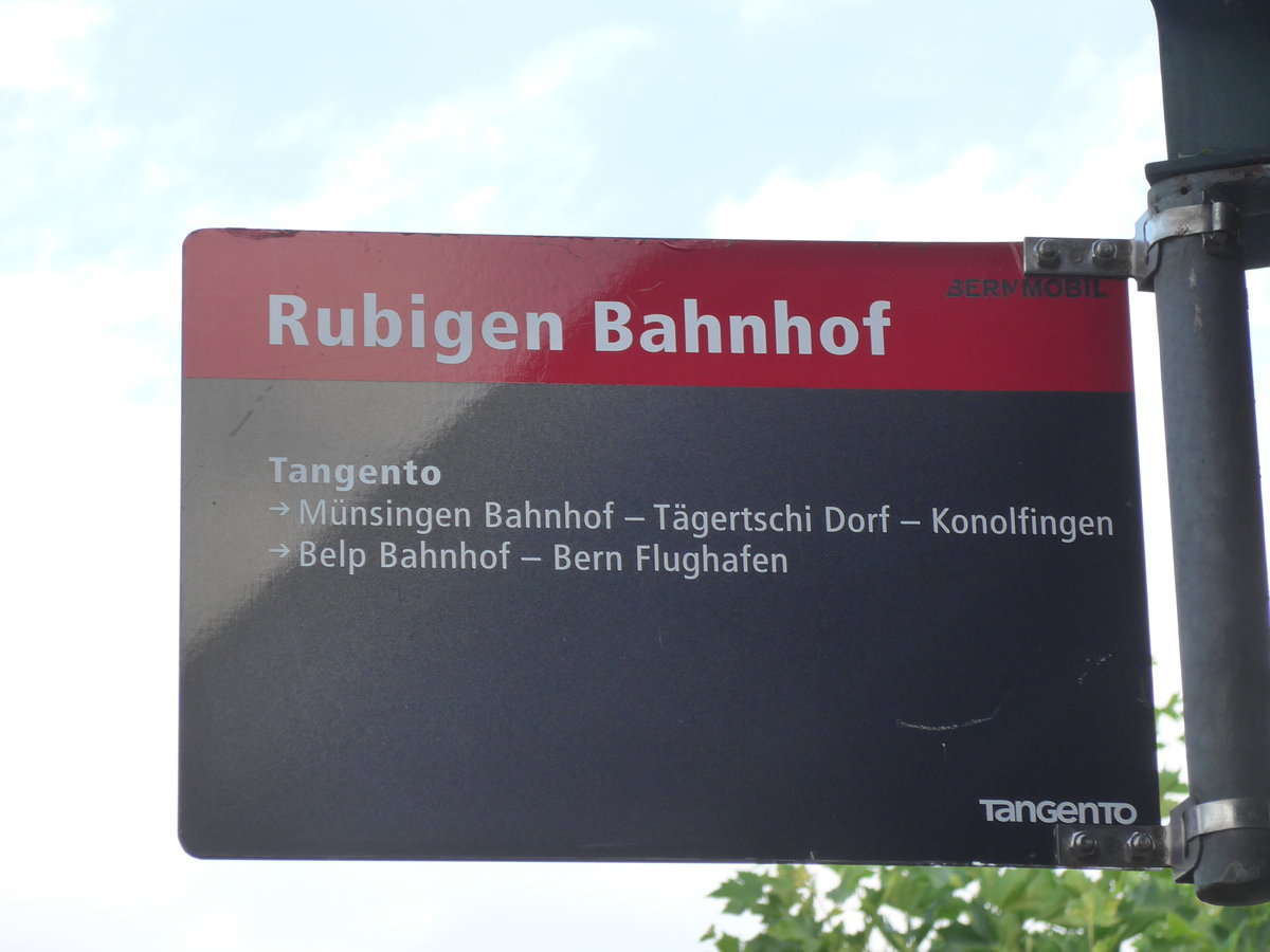 (182'502) - Bernmobil-Haltestelle - Rubigen, Bahnhof - am 2. August 2017