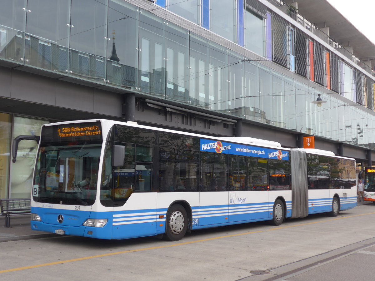 (182'514) - WilMobil, Wil - Nr. 291/SG 308'602 - Mercedes am 3. August 2017 beim Bahnhof Frauenfeld