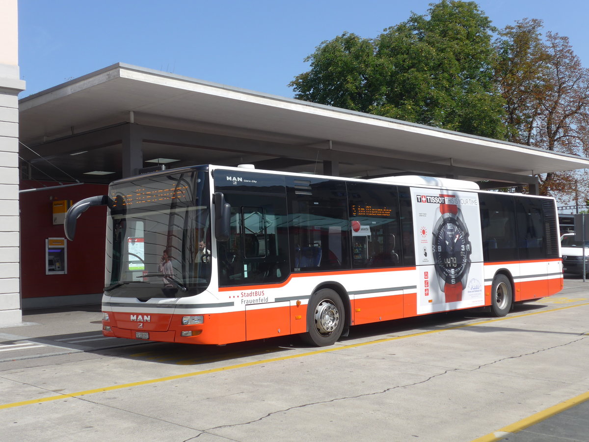 (182'573) - PostAuto Ostschweiz - TG 158'097 - MAN am 3. August 2017 beim Bahnhof Frauenfeld