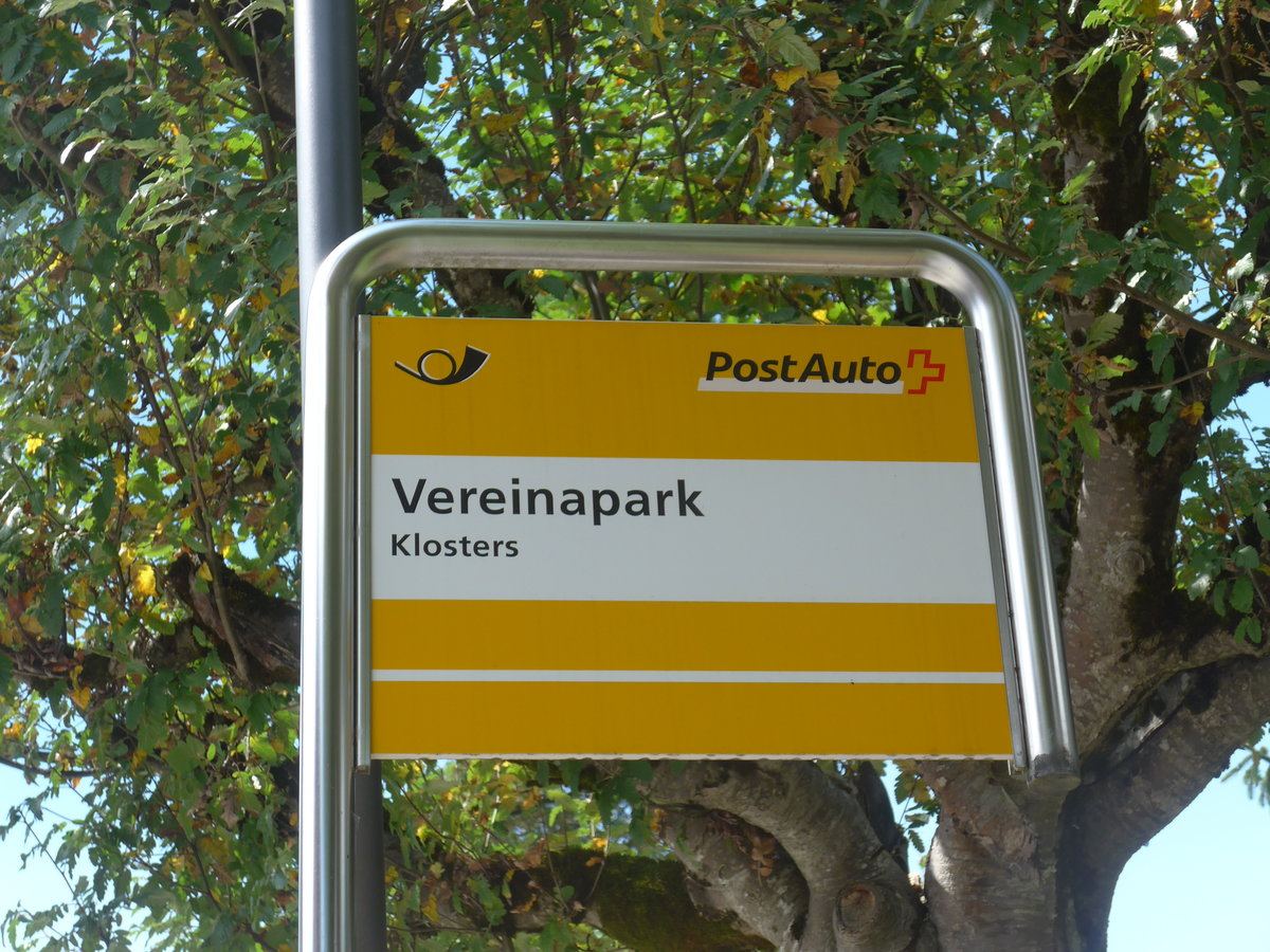 (182'783) - PostAuto-Haltestelle - Klosters, Vereinapark - am 5. August 2017