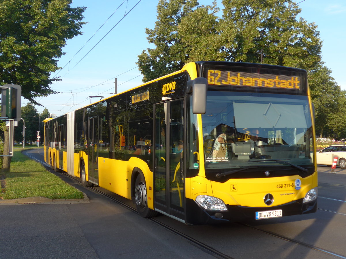 (182'859) - DVB Dresden - Nr. 459'311/DD-VB 9311 - Mercedes am 8. August 2017 in Dresden, Pirnaischer Platz