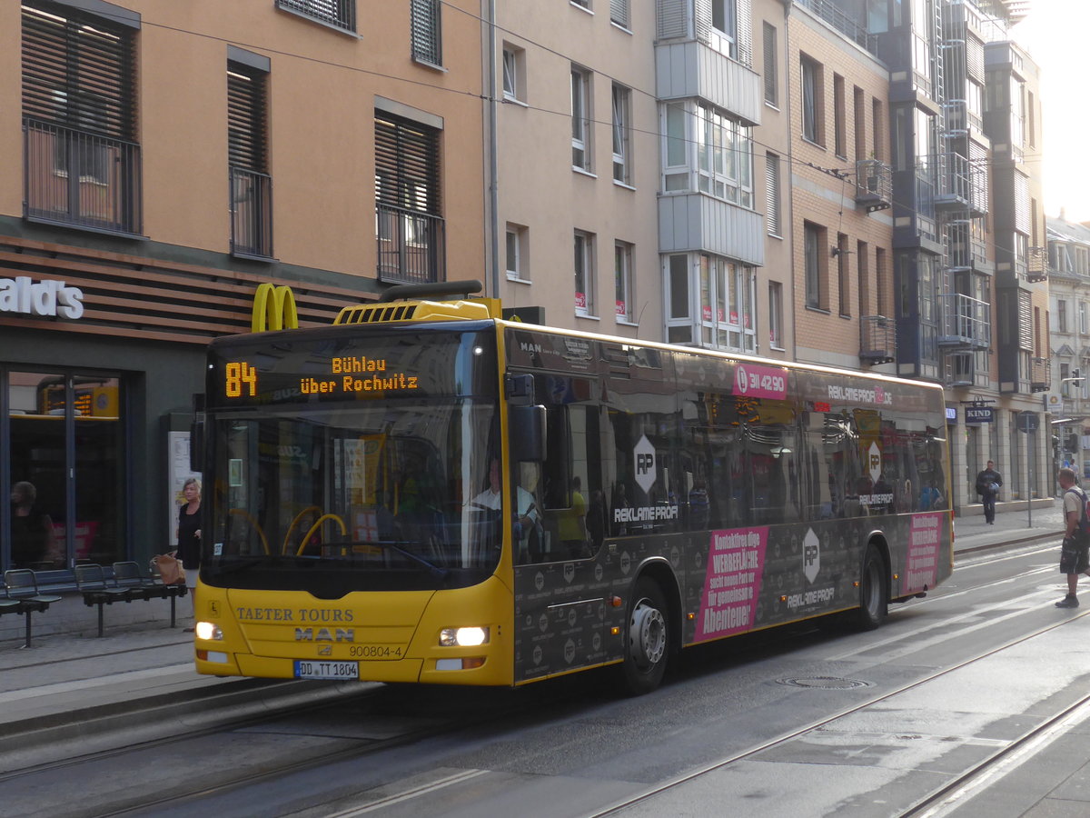 (183'116) - Taeter, Dresden - Nr. 900'804/DD-TT 1804 - MAN am 9. August 2017 in Dresden, Schillerplatz