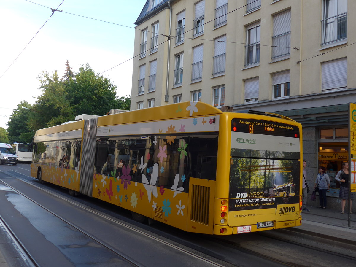 (183'139) - DVB Dresden - Nr. 461'005/DD-VB 4615 - Hess am 9. August 2017 in Dresden, Schillerplatz