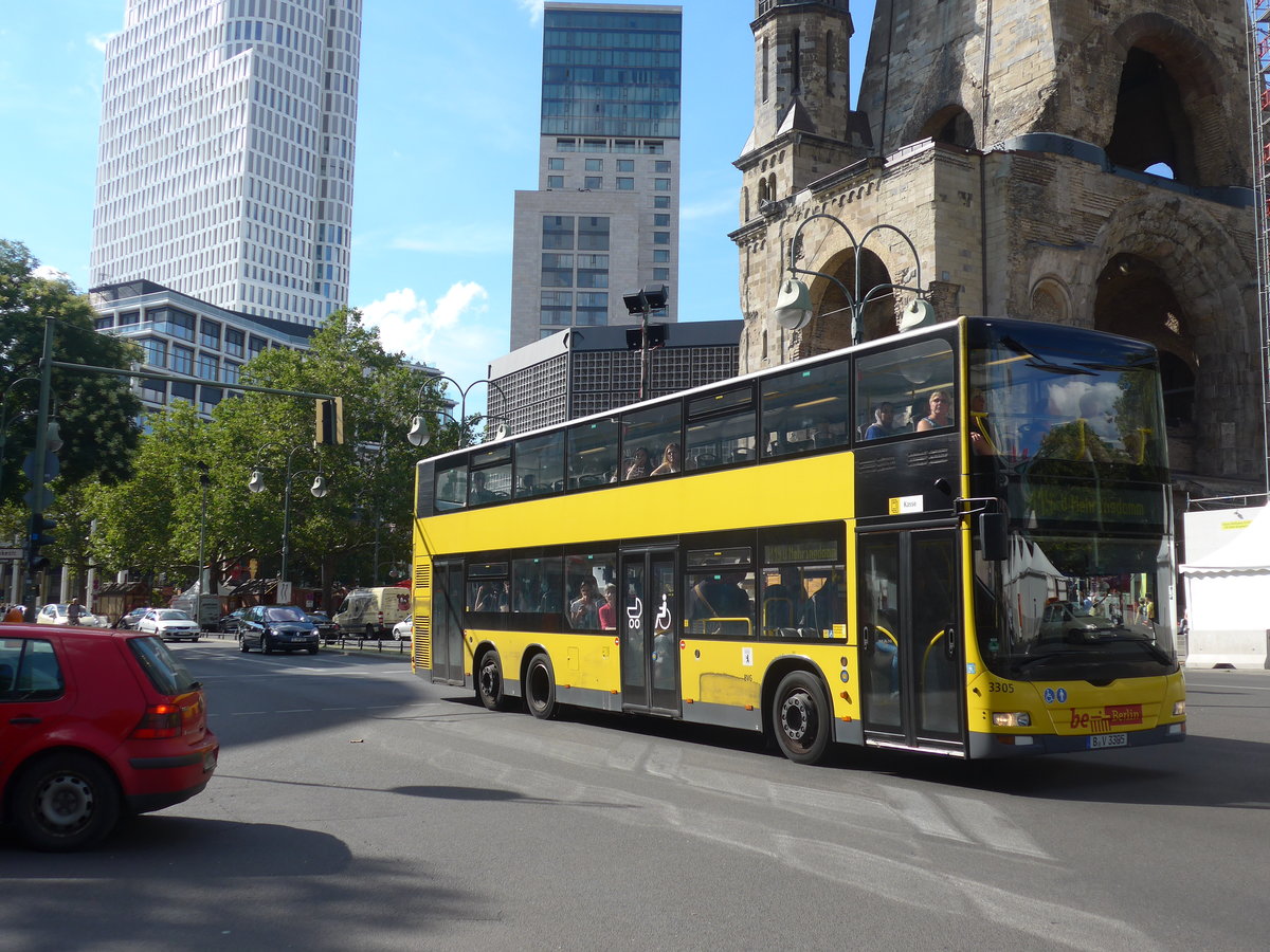 (183'217) - BVG Berlin - Nr. 3305/B-V 3305 - MAN am 9. Mai 2017 in Berlin, Kurfrstendamm