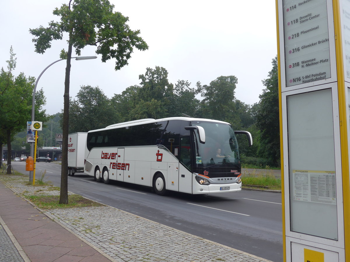 (183'437) - Bayer-Reisen, Ehingen - UL-RB 472 - Setra am 11. August 2017 in Berlin, Wannseebrcke